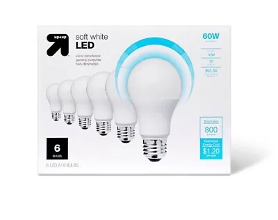 60W 6pk LED Soft White Light Bulb - Up&Up™ • $9.99