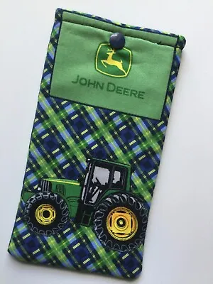 Glasses Case Quilted Fabric John Deere Tractors Snap Close Lined Soft Sunglasses • $12.50