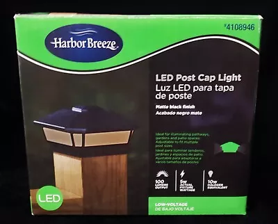 HARBOR BREEZE 5 Watt Low Volt. 100 Lumens LED Cap Light Fits Multiple Post Sizes • $24