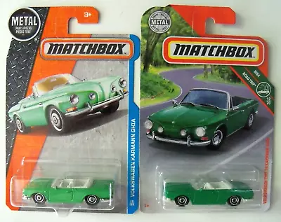 Matchbox Lot 2 Volkswagen Type 34 Karmann Ghia Variations Mint Green & Green Nip • $7.79