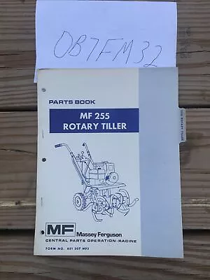 Massey Ferguson MF 255 Rotary Garden Tiller Parts Catalog Book  Manual OEM • $18.89