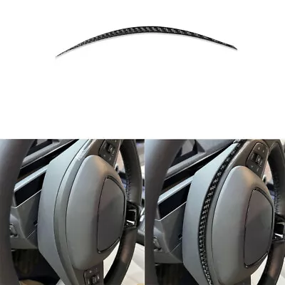 Carbon Fiber Interior Steering Wheel Cover Trim Strip For Ford Mustang Mach-E 21 • $12.99