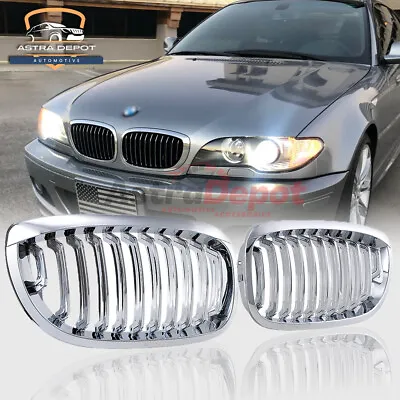 2X Chrome Front Kidney Grill For BMW E46 330Ci 325Ci Coupe 2 Door LCI 2003-2006 • $45.98