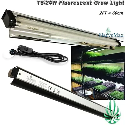 Hydroponics T5 Fluorescent Propagation Grow Light 2FT 24W 6500K  • $59.50
