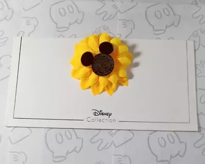 Mickey Mouse Black Icon Yellow Flower Daisy Sunflower Brooch 2022 Disney Pin • $12.50