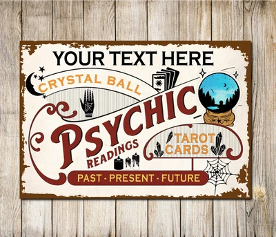 £5.70 • Buy Personalised Tarot Cards Psychic Readings Cust Signs Decor Gift Metal Plaque