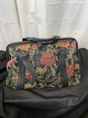 Vintage Elizabeth Arden Tapestry Design Travel Overnight  Holdall Bag. • £31.49