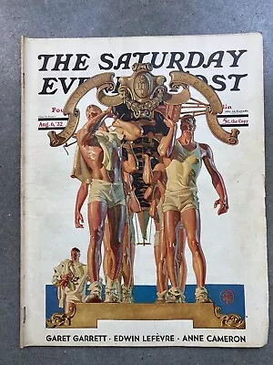 SATURDAY EVENING POST J C Leyendecker    Rowing Team August 6 1932 Complete • $899