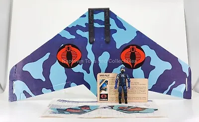 GI JOE 1983 COBRA VIPER GLIDER COMPLETE W/VIPER PILOT FILE CARD & BLUEPRINTS! #1 • $1499.99