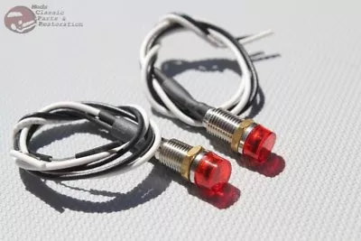 Red Dash LED Indicator Lights Hot Rat Rod Custom Truck Boat Interior Instrument • $15.13