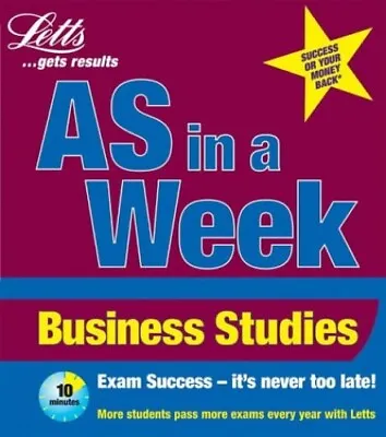 Business Studies (Revise AS Level In A Week S.) By Unknown Paperback Book The • £3.49