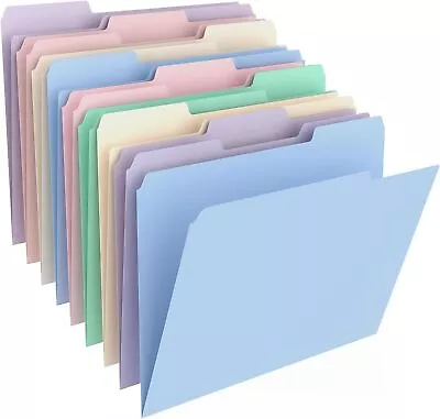 9 Pcs Manilla Folders 8.5 X 11 Inch 1/3-Cut Tab Colored File Folders Letter S... • $16.10