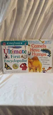 Kingfisher Ultimate First Encyclopedia & I Wonder Why Hardcover Children's Books • $8.79