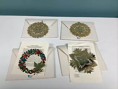 Lot 4 Metropolitan Museum Of Art Brass Gold Plate Ornaments  Yrs 1974-2007 • $100