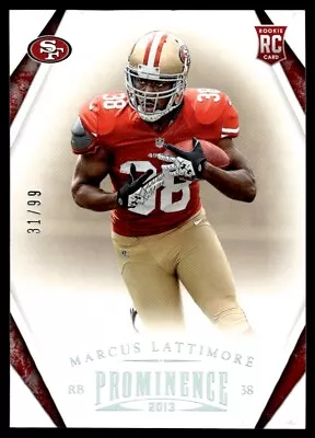 2013 Prominence Silver Marcus Lattimore Auto 31/99 San Francisco 49ers #162 • $4.99