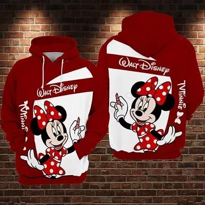 Red Minnie Mouse Lovers Best Halloween Christmas 3D HOODIE US SIZE BEST PRICE • $21.84