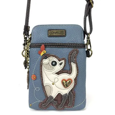 Slim Cat - Small Phone / XBody Bag - Blue - Faux Leather • £48.89