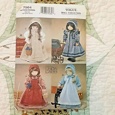 Vogue Prairie Patterns 7564 For 18  American Girl Dolls & Others • $9.99