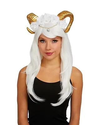 Dreamgirl Gilded Ram Golden Horns Mythical Fantasy Headpiece Costume Accessory • $33.22