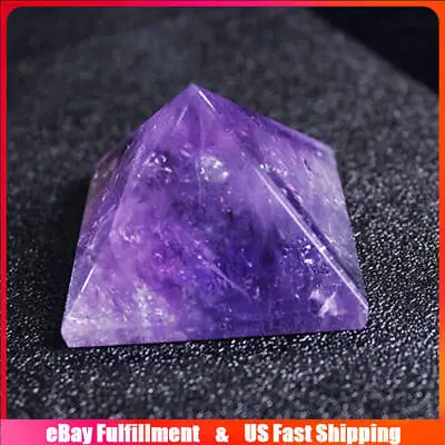 Natural Amethyst Orgone Energy Crystal Pyramid Chakra Quartz Stone Tower Healing • $11.39