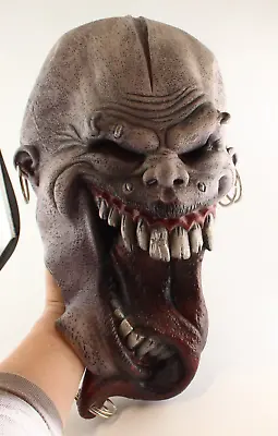 VTG Rubber Mask Illusions Halloween Pierced Tongue Big Mouth Punk Rock Skinhead • $30