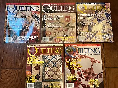 Lot Of 5 McCall's Quilting Magazines- 2004  Pattern Sheets Included • $7
