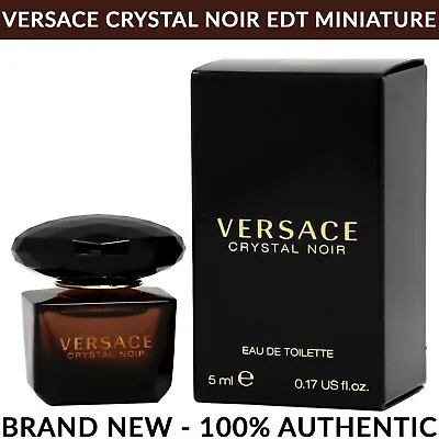 Versace Crystal Noir Eau De Toilette For Women Miniature 5ml Splash Bottle - NEW • $15.29