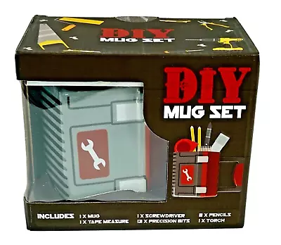 DIY Gift Set With Mug Tape Measure Light Pencils Screwdriver Bits Coffee Break • $19.98