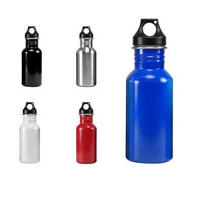 Wide Mouth 17 Oz 500 ML Stainless Steel Water Bottle - BPA Free • $7.99