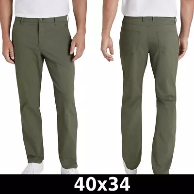 Weather Proof Vintage - 40x34 - Men's Performance Flat Front Green Pants • $11.99