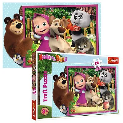 £7.99 • Buy Trefl 24 Maxi Piece Kids Large Animaccord Masha And The Bear Jigsaw Puzzle NEW
