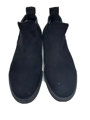 Zara Mens Black Suade Chelsea Ankle Boots Size  EU40 / US 7 • $20.25