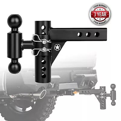 12500lbs Adjustable 5  Drop /6  Rise Dual Ball Trailer Towing Hitch 2  & 2-5/16  • $79.99