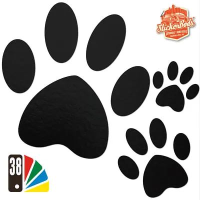 25 DOG PAW PRINT STICKERS DECALS For Car | Wall | Home - 38 Colours (S1) • £4.95