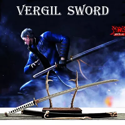 Japanese Samurai Katana Carbon Steel Blade 鬼泣 Sword Of Vergil Devil May Cry • $140