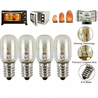 4Pcs Himalayan Salt Lamp Globe Bulb Light Bulbs Heat Resisting 15W E14 Clear • $12.95