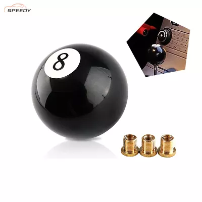 Universal Fit For Manual Car Acrylic Gear Shift Knob 8 Ball Billiard Black • $10.88