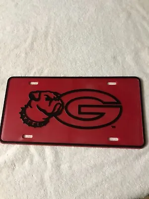 University Of Georgia Bulldogs Thick Plastic License Plate Made In The USA NEW • $5.95