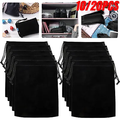 20/10Pcs Velvet Drawstring Velour Gift Pouches Jewelry Glasses Bag Wedding Favor • $12.98