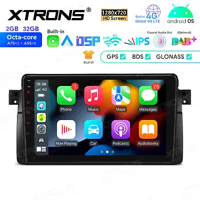 9  Android 13 2+32GB Car GPS Radio Stereo Octa Core WiFi For BMW E46 320 325 M3 • $209.99