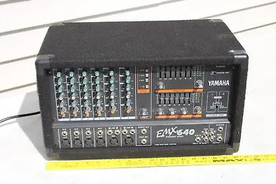 Yamaha EMX-640 200 Watts 4 Ohms 6-Channel Powered Mixer W Phantom Power UNTESTED • $79.97