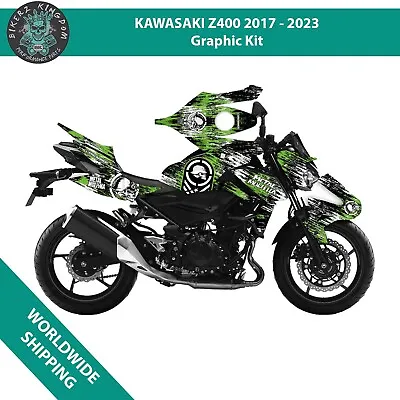 Kawasaki Z400 2017  -2023 Graphics Kit Sticker Set Green Metal • $124.50