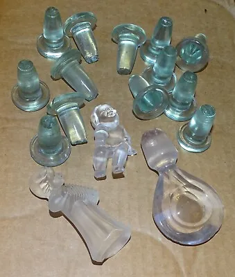 Antique Glass Bottle Stoppers And Couple Other Items From Estate Sale • $71.10