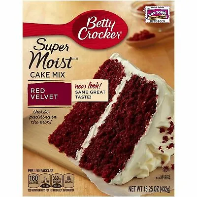 Betty Crocker Super Moist Red Velvet Cake Mix 15.25oz (432g) - BBE: 25/02/24 • £5
