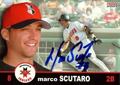 2001 Indianapolis Indians MARCO SCUTARO Signed Card Autograph AUTO METS RC A'S • $19.99