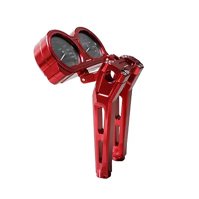 10.0  Red Handlebar Risers With Gauge Bracket For Harley 15-23 FLTR FLTRU FLTRXS • $329.95