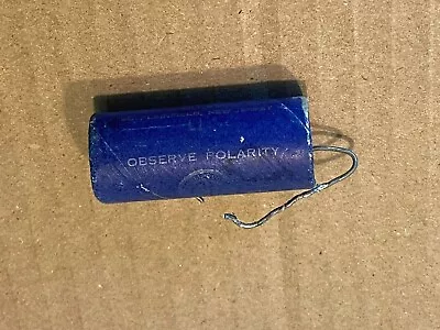 Vintage 1950s Cornell-Dubilier 8 Uf 500v Axial Paper Beaver Capacitor LONG LEADS • $10