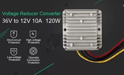 36V To 12V Voltage Reducer Regulator DC To DC Converter 10A 120W Waterproof • $16.99