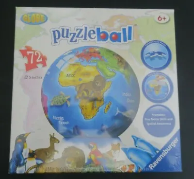 $17.99 • Buy Puzzle Ball Ravensburger 72 Piece World Globe (NEW) Age 6+  