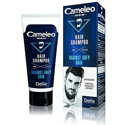 Delia Cameleo MEN Shampoo Against Grey Hair Colour Protect With Hazelnut Extract • £7.45